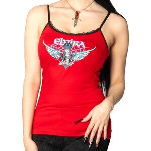 Kreepsville Red Elvira Wings Cami Tank Top Camisole 80s Goth S -L-XL-2XL-3XL NWT
